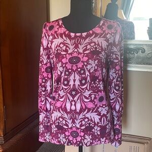 Talbots 100% Merino Wool Floral Sweater Size Medium